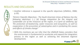 Unasul The Union of South American Nations (UNASUR) and the environment | PPTX
