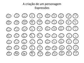 A criação de um personagem
Expressões
 