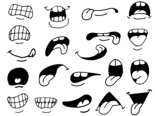 A criação de um personagem
As partes do rosto
 