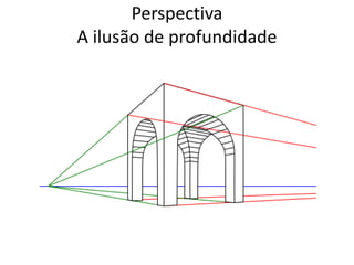 Perspectiva
A ilusão de profundidade
 