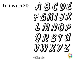 Letras em 3D
 