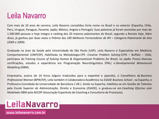 Leila Navarro - Palestrante Internacional