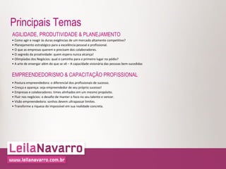 Leila Navarro - Palestrante Internacional