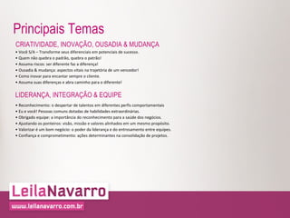 Leila Navarro - Palestrante Internacional