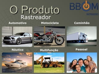 O ProdutoO Produto
Rastreador
Automotivo Motocicleta Caminhão
Náutico Multifunção Pessoal
 