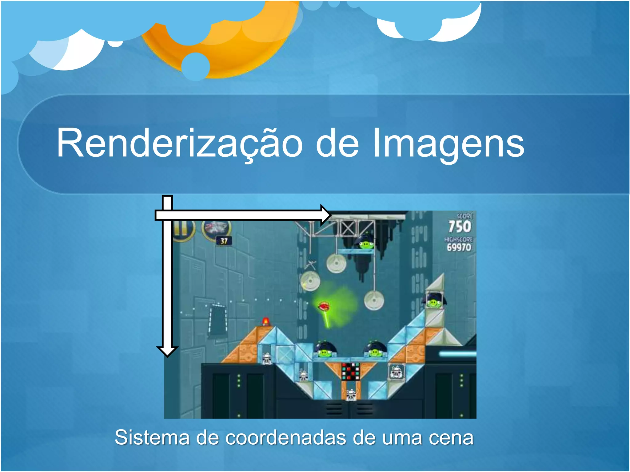 Renderização de Imagens
Sistema de coordenadas de uma cena
 