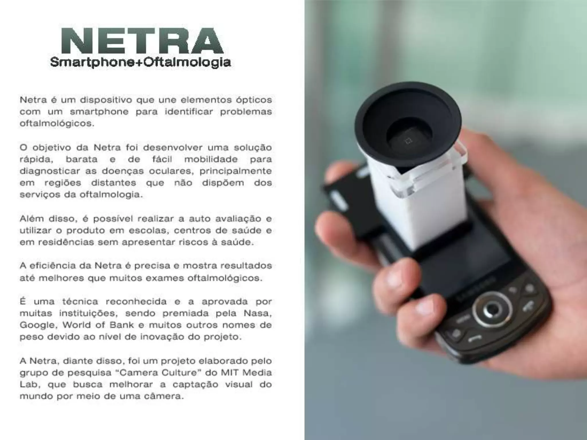 Netra, a câmera oftalmológica