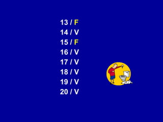 13 /  F 14 / V 15 /  F 16 / V 17 / V 18 / V 19 / V 20 / V 
