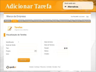 Adicionar Tarefa Alternativas 