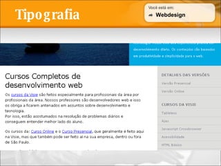 Tipografia Webdesign 