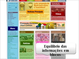 Equilíbrio das informações em blocos 