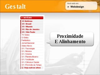 Gestalt Proximidade E Alinhamento Webdesign 