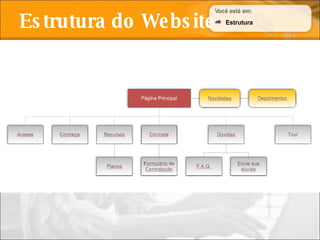 Estrutura do Website Estrutura 