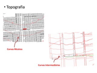 • Topografia




 Curvas Mestras




                  Curvas Intermediárias
 