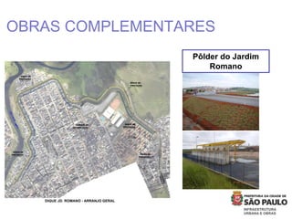 OBJETIVOS METAS LICITAÇÃOSISTEMA PPP CRONOGRAMA
Pôlder do Jardim
Romano
OBRAS COMPLEMENTARES
 