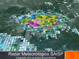 Radar Meteorológico SAISP
Integração com os postos pluviométricos
 