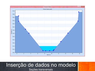 Inserção de dados no modelo
Seções transversais
 