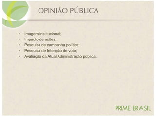 Prime Brasil - Apresentação do Portfólio de serviços