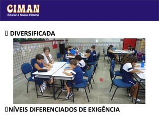  DIVERSIFICADA




NÍVEIS DIFERENCIADOS DE EXIGÊNCIA
 