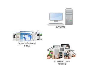 DISPOSITIVOS
MÓVEIS
Desenvolviment
o WEB
DESKTOP
 