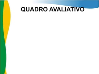 QUADRO AVALIATIVO

 