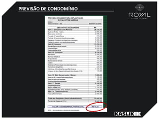 PREVISÃO DE CONDOMÍNIO
 