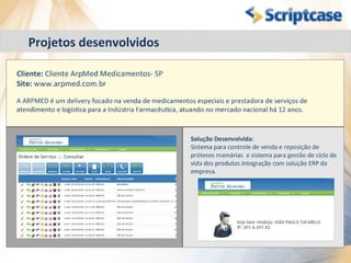 Projetos desenvolvidos
 