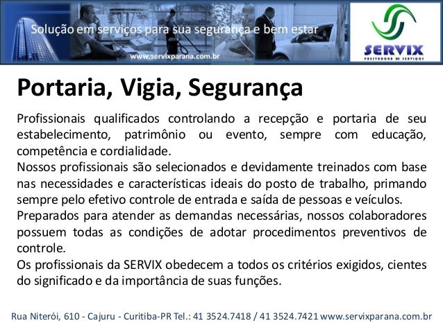 Apresentação Servix Prestadora de Serviços