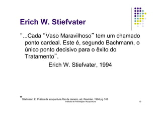 Instituto de Psicologia e Acupuntura 10
Erich W. Stiefvater
“...Cada “Vaso Maravilhoso” tem um chamado
ponto cardeal. Este...