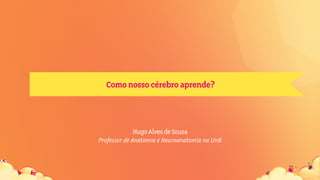 Comonossocérebroaprende?
HugoAlvesdeSousa
Professor de Anatomia e Neuroanatomia na UnB
 