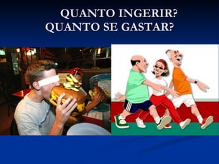 QUANTO INGERIR?  QUANTO SE GASTAR? 