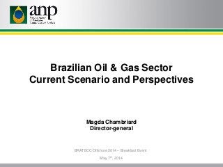 Brazilian Oil & Gas Sector
Current Scenario and Perspectives
Magda Chambriard
Director-general
BRATECC Offshore 2014 – Breakfast Event
May 7th, 2014
 