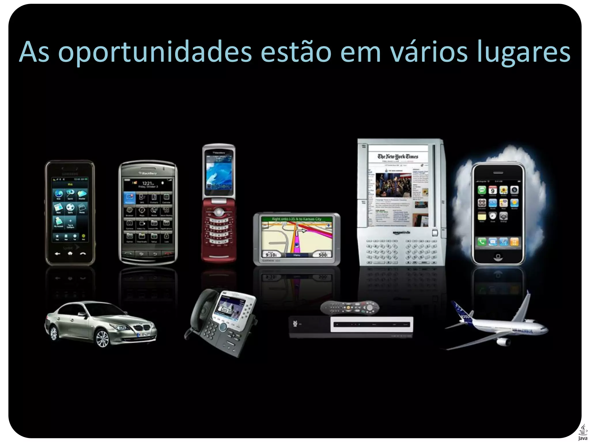 As oportunidades estão em vários lugares
 