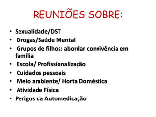 SENSIBILIZAR OS USUÁRIOS DO PROGRAMA EM RELAÇÃO AOS CUIDADOS COM O MEIO AMBIENTE.“DEUS QUER, O HOMEM SONHA, A OBRA NASCE...”(Fernando Pessoa)