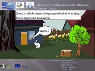 Instalação e Operação de Sistemas InformáticosProjecto  EfacilerElaborado por: Cristina Rocha                            Elisabete Carvalho                            Filipe Peixoto                            Miguel Monteiro                            Miguel Leite