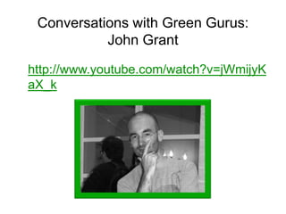 Pesquisa sobre consumo de produtos “verdes”95% estão abertos a produtos sustentáveis67% procuram por eles47% os encontram22% os compramPara capturar esse valor potencial de mercado, varejistas e produtores devem fazer um melhor trabalho em comunicar seus atributos sustentáveis em seus produtos e mostrar o valor de comprar “verde” para o compradorFonte: Pesquisa feita com 6400 americanos em abril/2010, segundo Brandweek, GMA e Deloitte.
