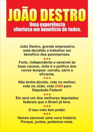 Juntos Podemos Mais com João Destro