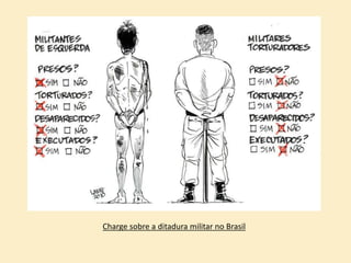 Charge sobre a ditadura militar no Brasil
 