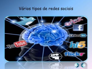 Vários tipos de redes sociais
 