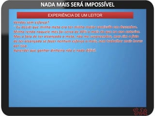 EXPERIÊNCIA DE UM LEITOR
 