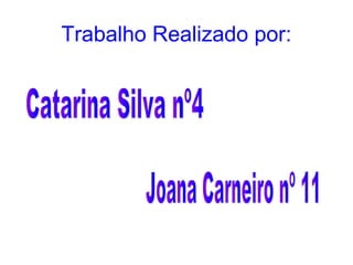 Trabalho Realizado por:
 