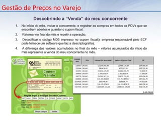 Gestão de Preços no VarejoDefinindo as Políticas de Preços Mapeamento de consumidores por zona de atração;Mapeamento do perfil do consumidor;Mapeamento dos principais concorrentes; Composição do Mix de Produtos (Cluster);Definição das margens (markup) por categoria de produto.