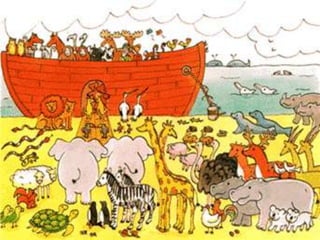 Slide para culto de crianças - tema - Arca de Noé.