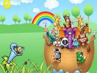 Slide para culto de crianças - tema - Arca de Noé.