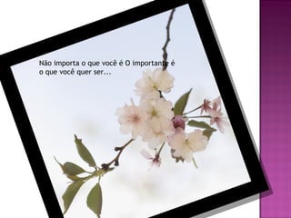 Não importa o que você é O importante é
o que você quer ser...

 