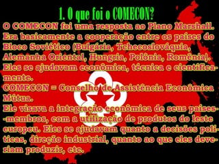 Plano Marshall & COMECON | PPTX