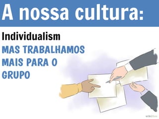 Individualism
A nossa cultura:
 