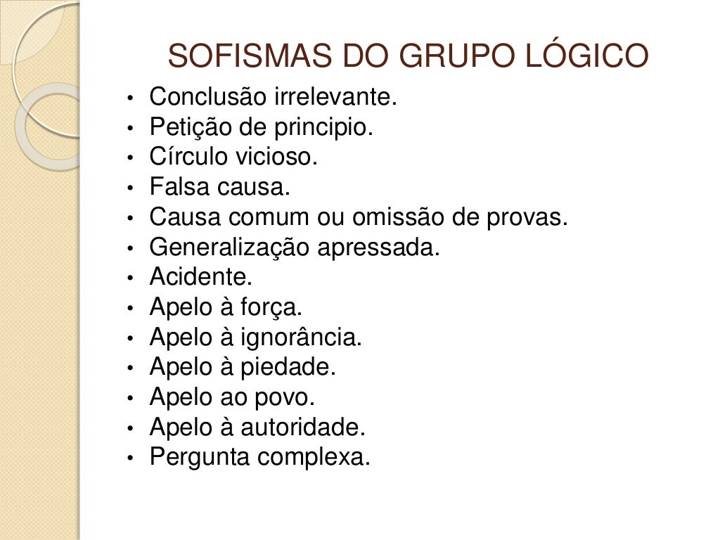O Que E Um Sofisma - BINKEDU