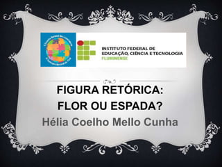FIGURA RETÓRICA: 
FLOR OU ESPADA? 
Hélia Coelho Mello Cunha 
 