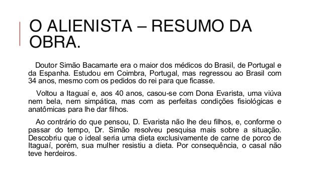Get Resumo Do Livro O Alienista Images